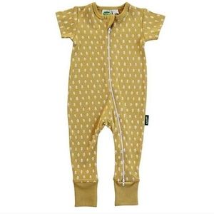 Parade Organics Yellow Print Romper, 6-12 Months